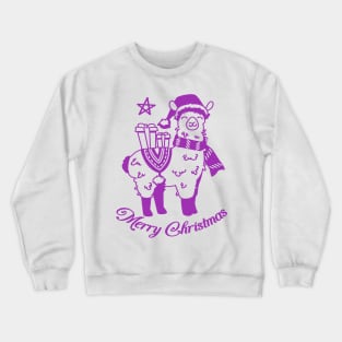 Purple Llama Merry Christmas Crewneck Sweatshirt